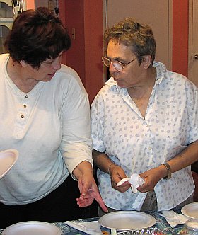 Mary cooking turkey